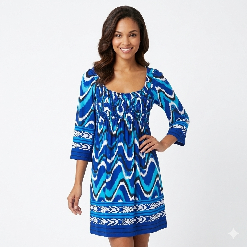 Adorable Blue Off the Shoulders Dress EUC ❤️